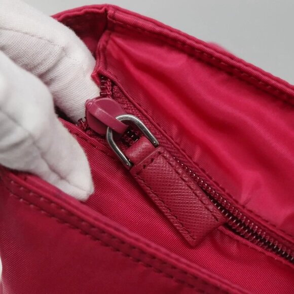 PRADA Tote Bag Nylon 2way Pink Silver Auth 138350 - Picture 11 of 16